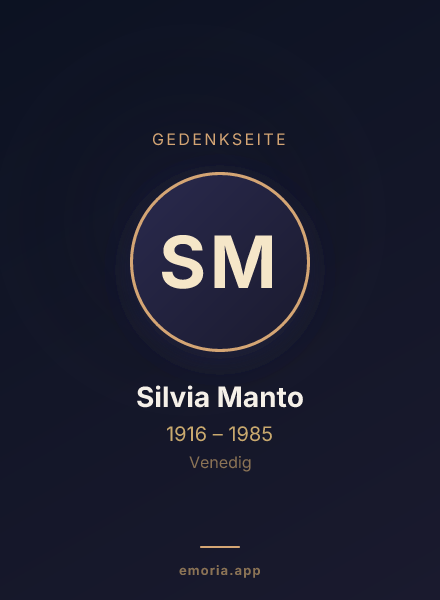 Gedenkportrait von Silvia Manto
