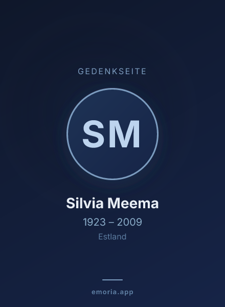 Gedenkportrait von Silvia Meema