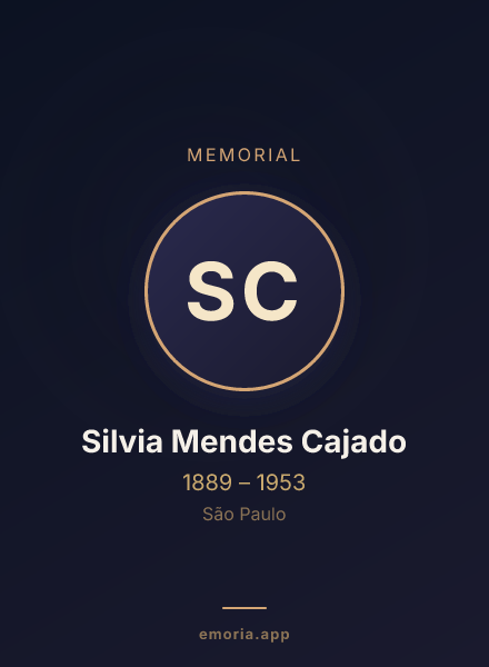 Memorial portrait of Silvia Mendes Cajado