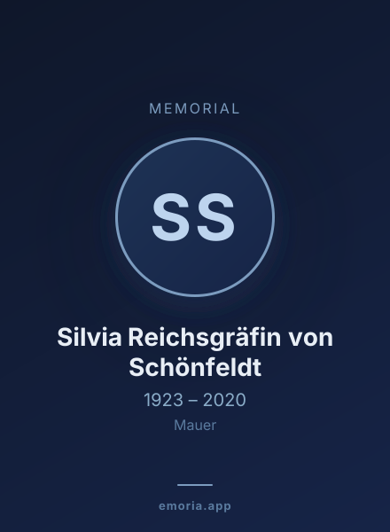 Memorial portrait of Silvia Reichsgräfin von Schönfeldt