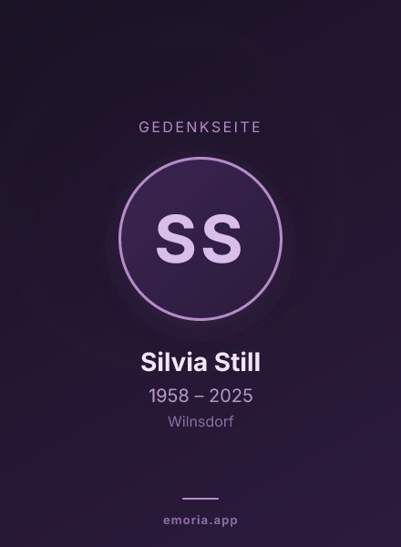 Gedenkportrait von Silvia Still