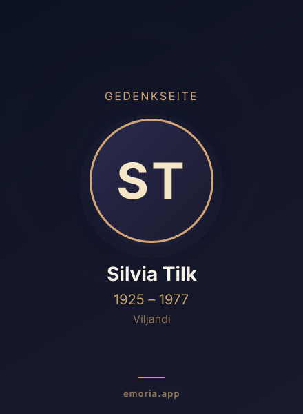 Gedenkportrait von Silvia Tilk