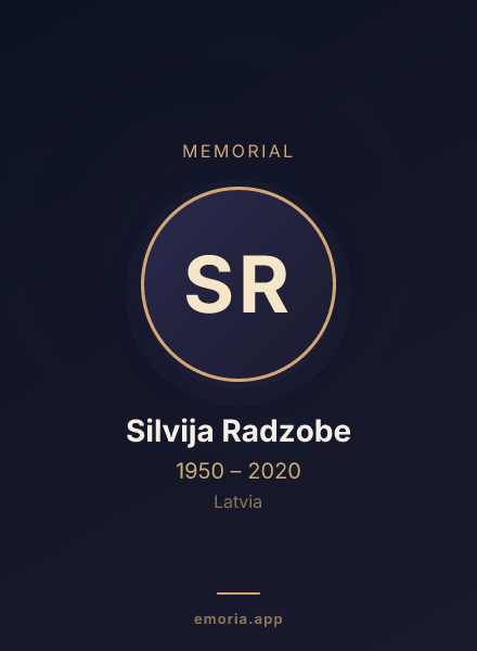 Memorial portrait of Silvija Radzobe