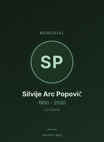 Memorial portrait of Silvije Arc Popovič