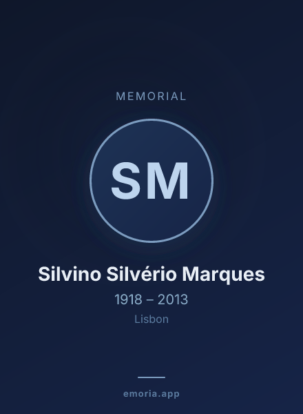 Memorial portrait of Silvino Silvério Marques