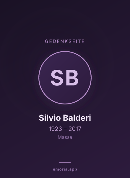 Gedenkportrait von Silvio Balderi