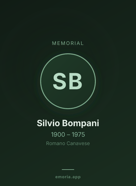 Memorial portrait of Silvio Bompani