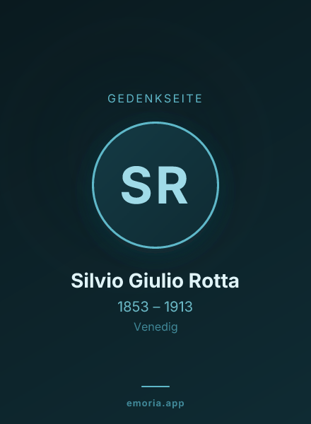 Gedenkportrait von Silvio Giulio Rotta