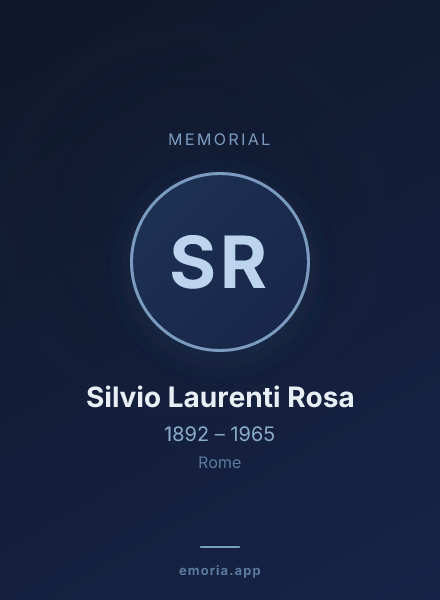 Memorial portrait of Silvio Laurenti Rosa