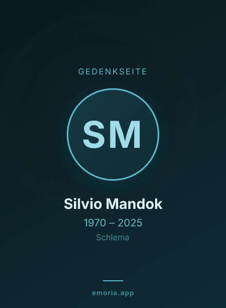 Gedenkportrait von Silvio Mandok