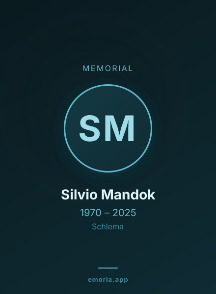 Memorial portrait of Silvio Mandok