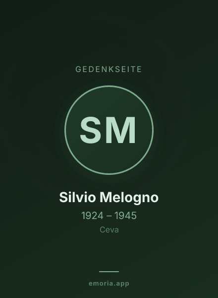 Gedenkportrait von Silvio Melogno