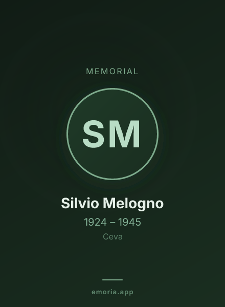 Memorial portrait of Silvio Melogno