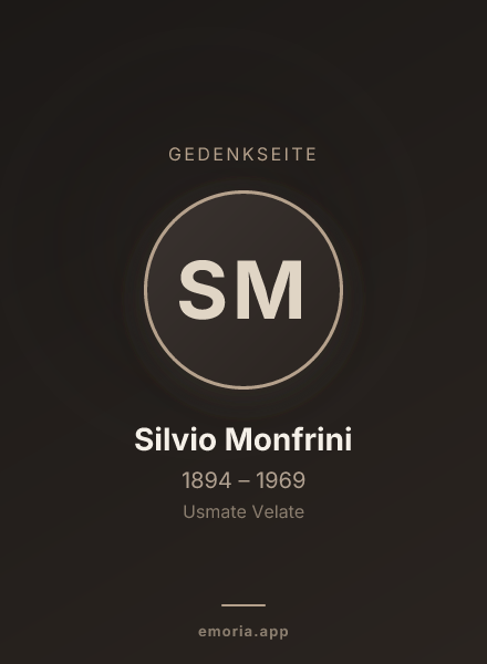 Gedenkportrait von Silvio Monfrini
