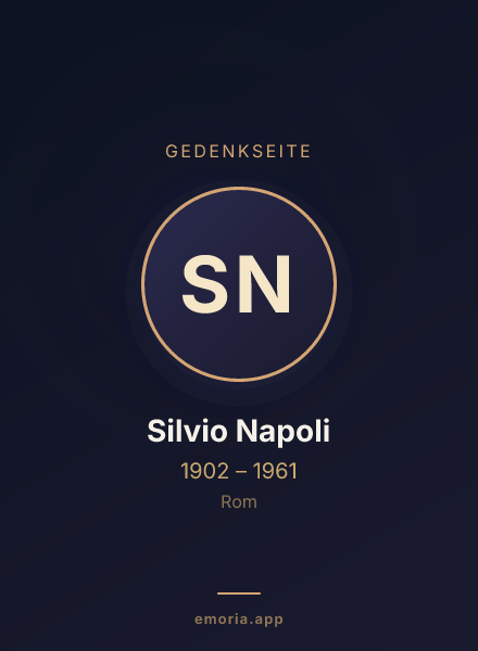 Gedenkportrait von Silvio Napoli
