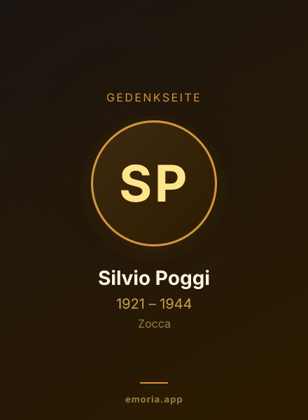 Gedenkportrait von Silvio Poggi