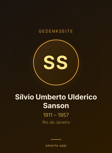 Gedenkportrait von Sílvio Umberto Ulderico Sanson