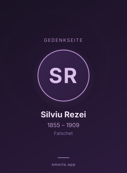 Gedenkportrait von Silviu Rezei
