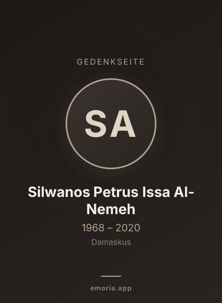 Gedenkportrait von Silwanos Petrus Issa Al-Nemeh