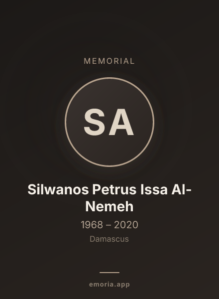 Memorial portrait of Silwanos Petrus Issa Al-Nemeh