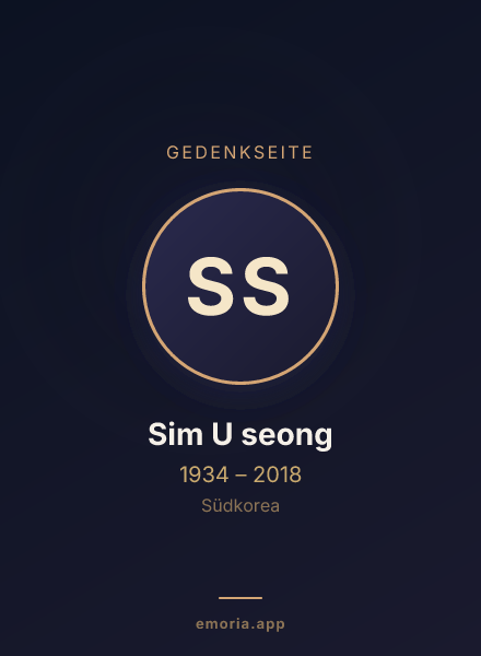 Gedenkportrait von Sim U seong