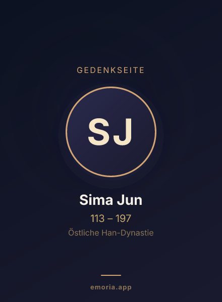 Gedenkportrait von Sima Jun