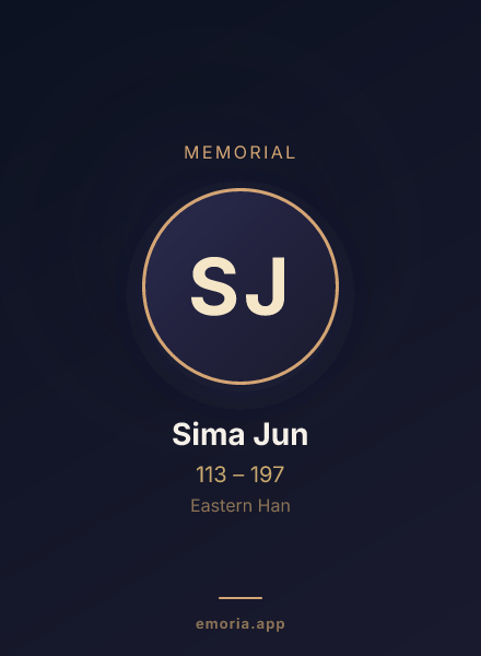 Memorial portrait of Sima Jun
