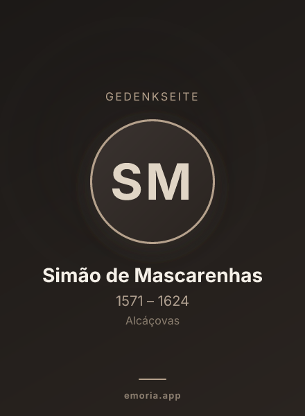 Gedenkportrait von Simão de Mascarenhas