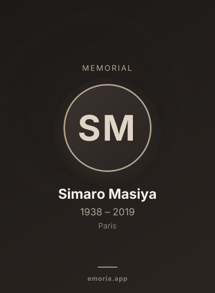 Memorial portrait of Simaro Masiya