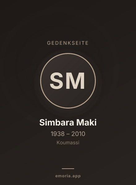 Gedenkportrait von Simbara Maki