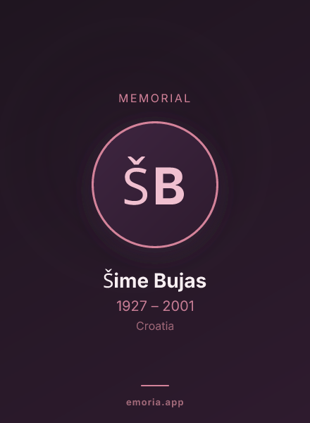 Memorial portrait of Šime Bujas