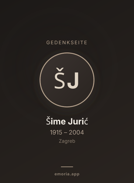 Gedenkportrait von Šime Jurić
