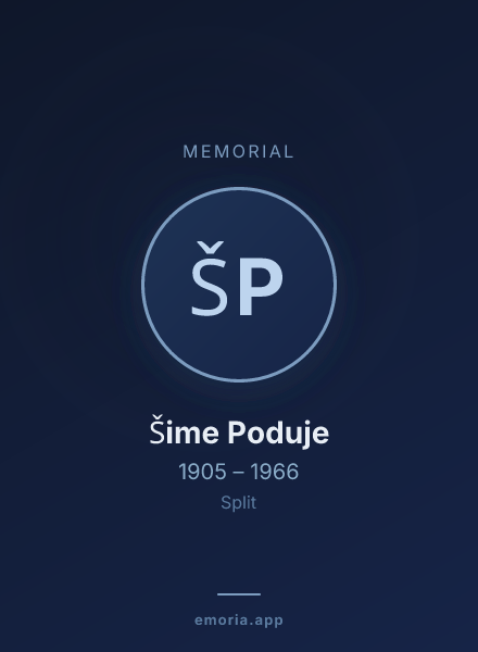 Memorial portrait of Šime Poduje