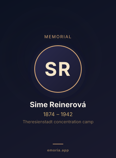 Memorial portrait of Sime Reinerová