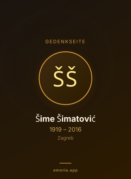 Gedenkportrait von Šime Šimatović