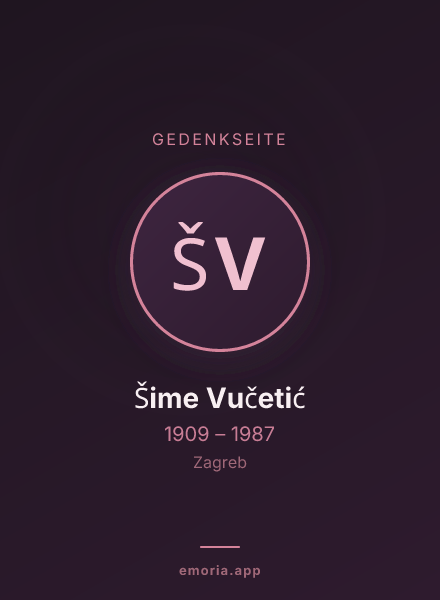 Gedenkportrait von Šime Vučetić