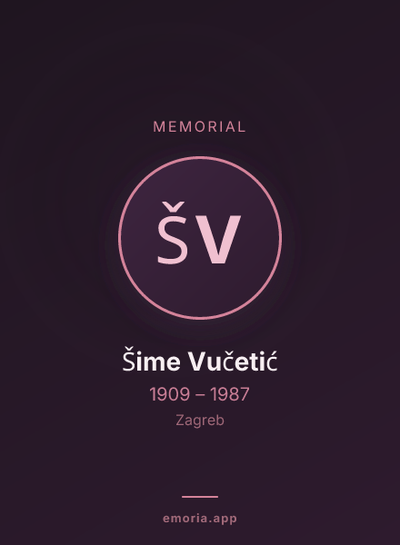 Memorial portrait of Šime Vučetić