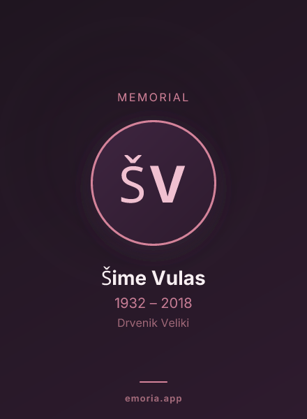 Memorial portrait of Šime Vulas
