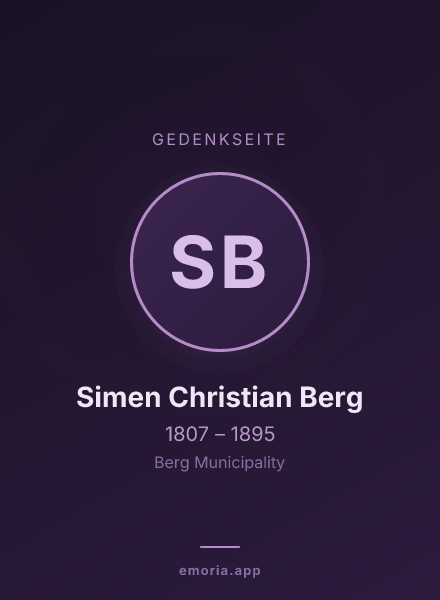 Gedenkportrait von Simen Christian Berg