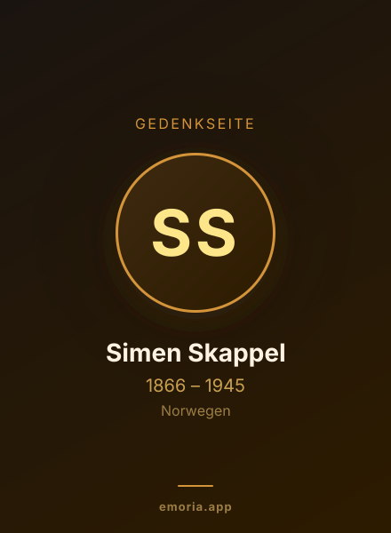 Gedenkportrait von Simen Skappel