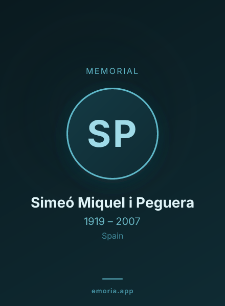Memorial portrait of Simeó Miquel i Peguera