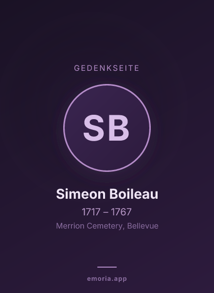 Gedenkportrait von Simeon Boileau