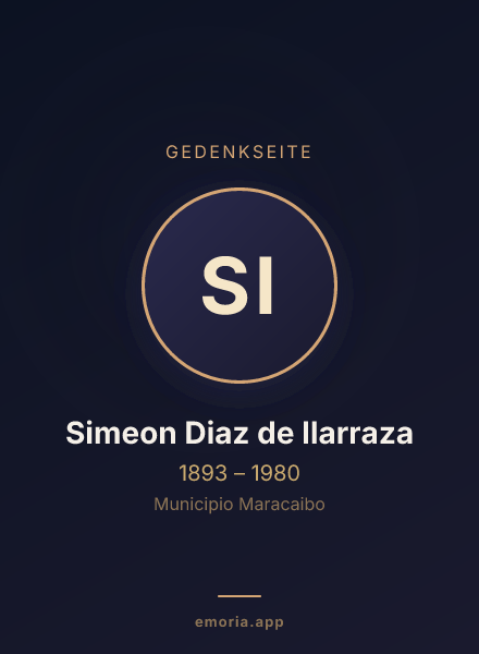 Gedenkportrait von Simeon Diaz de Ilarraza