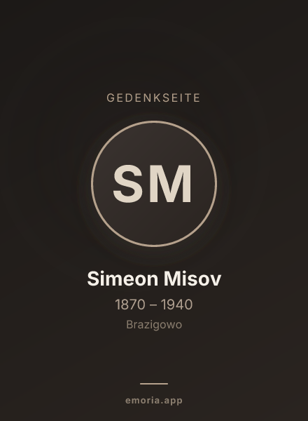 Gedenkportrait von Simeon Misov