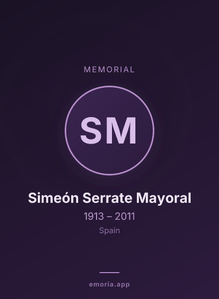 Memorial portrait of Simeón Serrate Mayoral