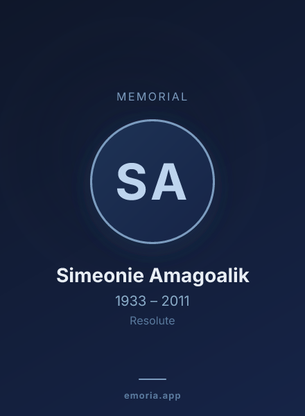 Memorial portrait of Simeonie Amagoalik
