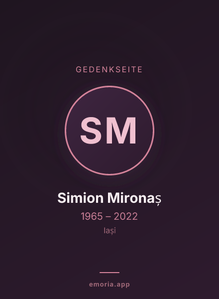 Gedenkportrait von Simion Mironaș