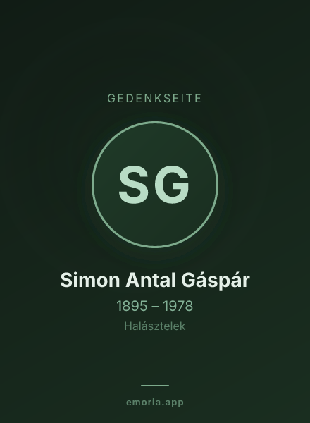 Gedenkportrait von Simon Antal Gáspár