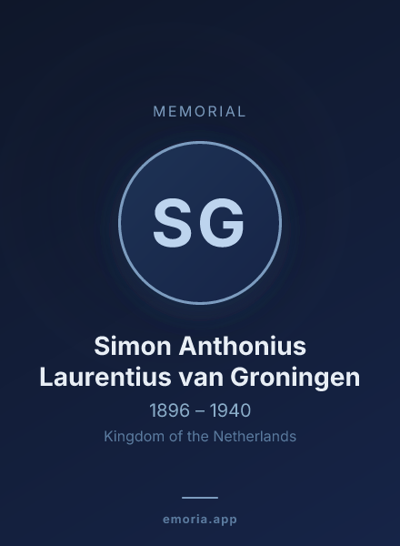 Memorial portrait of Simon Anthonius Laurentius van Groningen