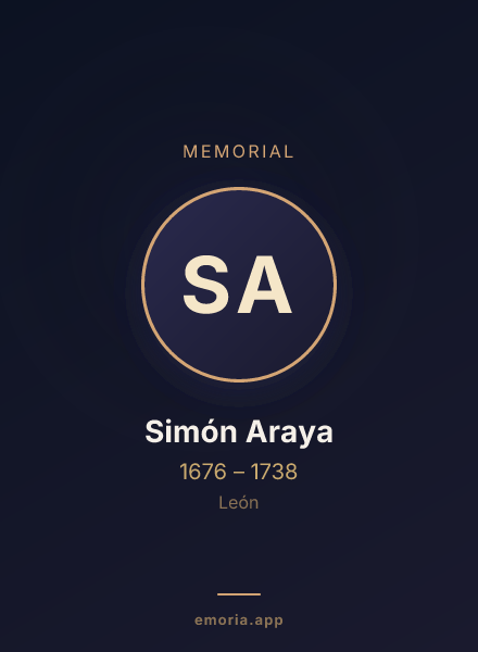 Memorial portrait of Simón Araya